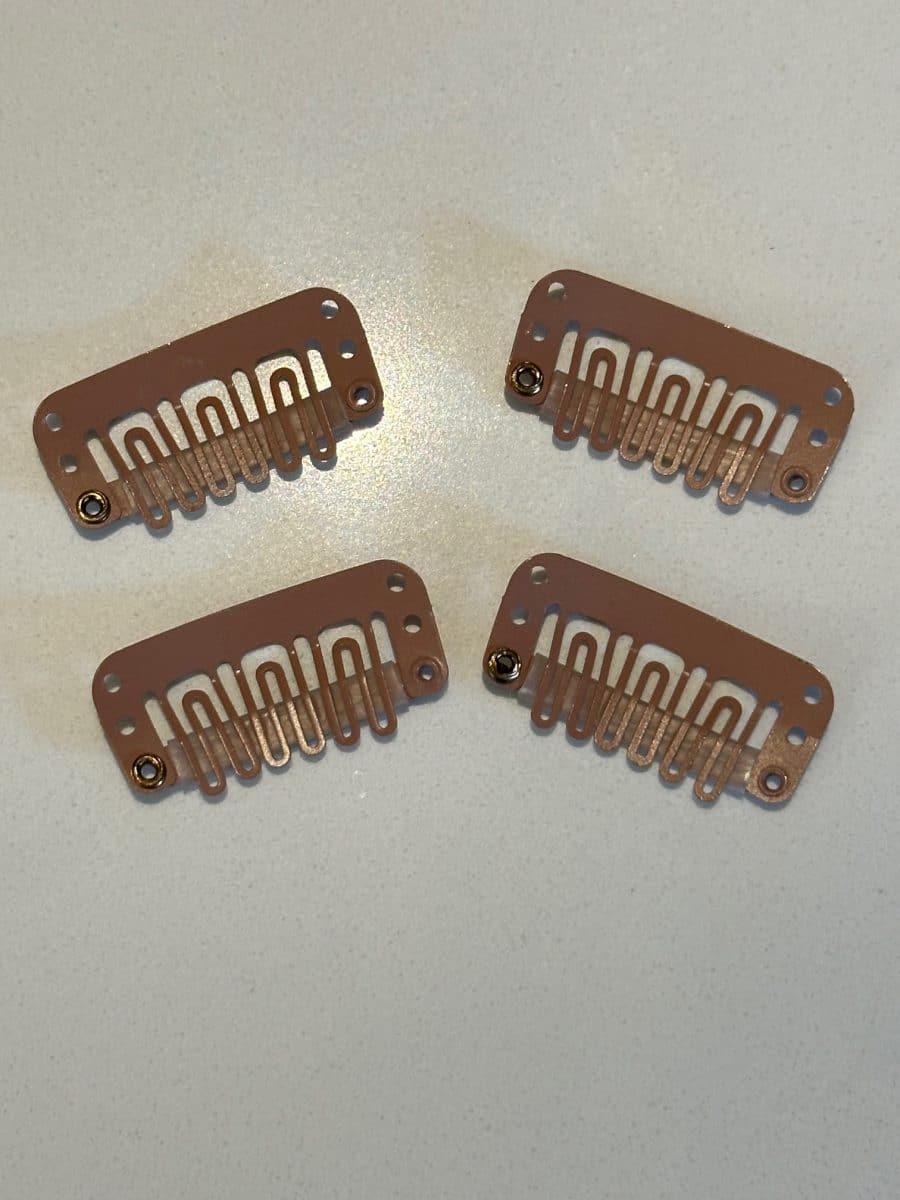 Clips licht bruin 4 stuks