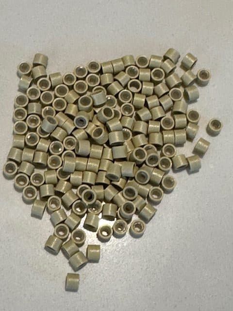 featured image Micro rings aluminium siliconen blond 100 stuks