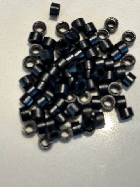 featured image Micro rings aluminium siliconen zwart 100 stuks