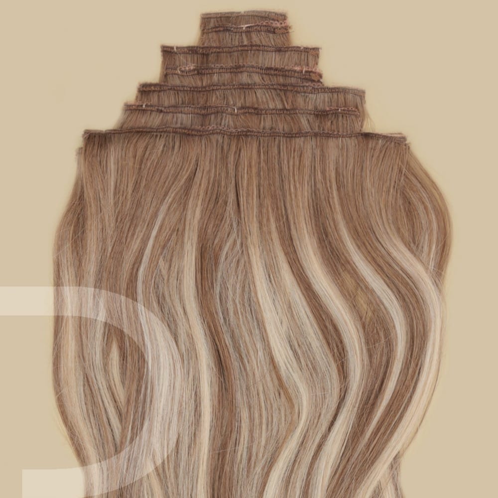 gallery image Clip-in hairextensions fullhead 50cm